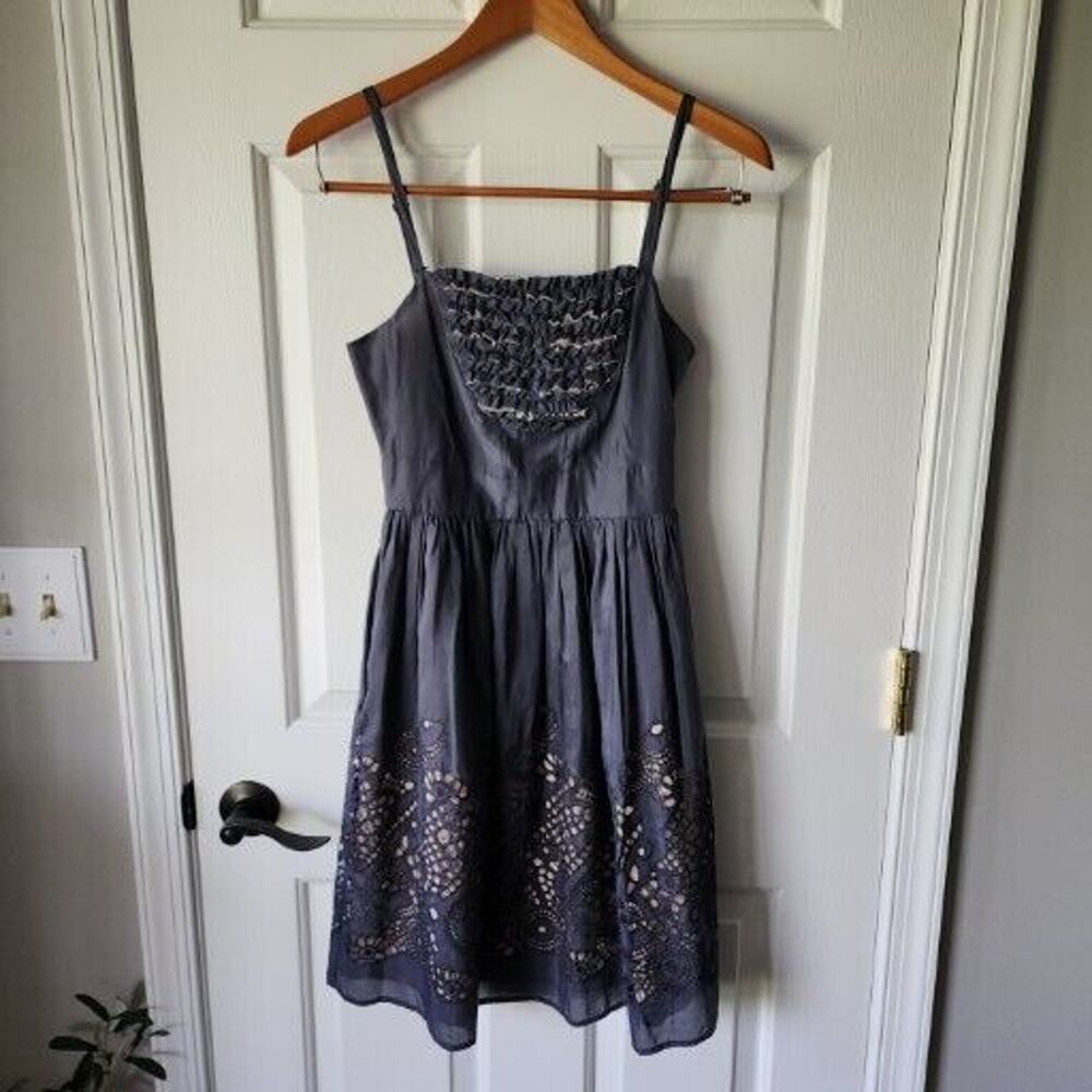 Burlapp Anthropologie Sundress Silk Cotton Size 0